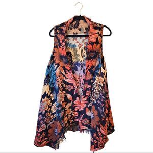Soft Surroundings Floral Tapestry Open Front Cardigan OS